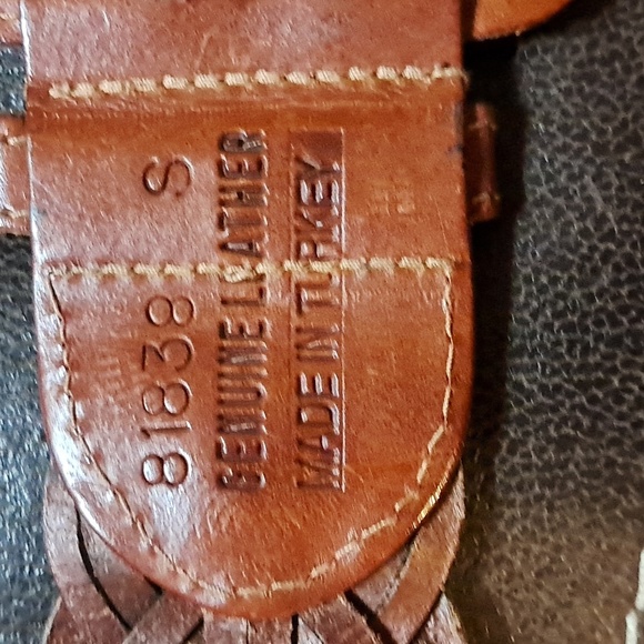 Women Braided Genuine Wide Leather Buckle Belt Made in Turkey Boho Size S - Picture 5 of 8